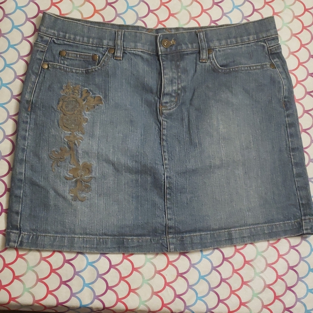 DKNY jean skirt